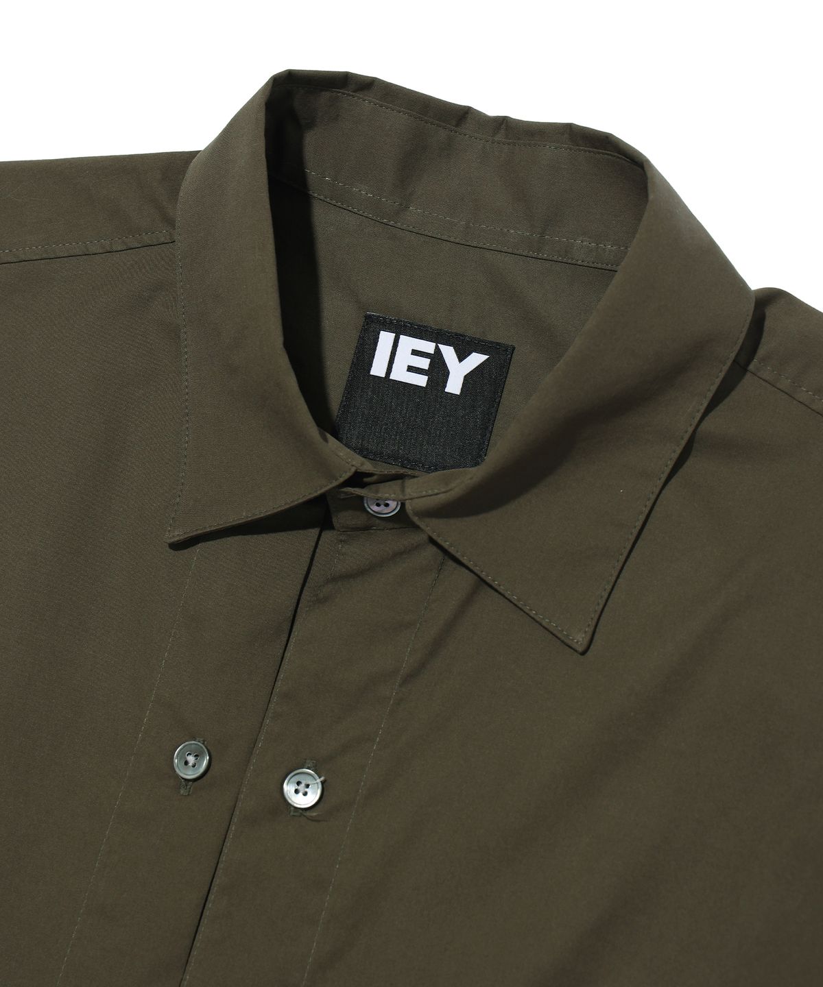 이에이(IEY) DOUBLE BUTTON SHORT SLEEVE SHIRTS Khaki