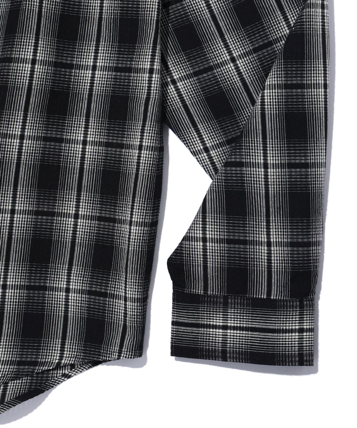이에이(IEY) CROSS SEERSUCKER CHECK SHIRTS Black