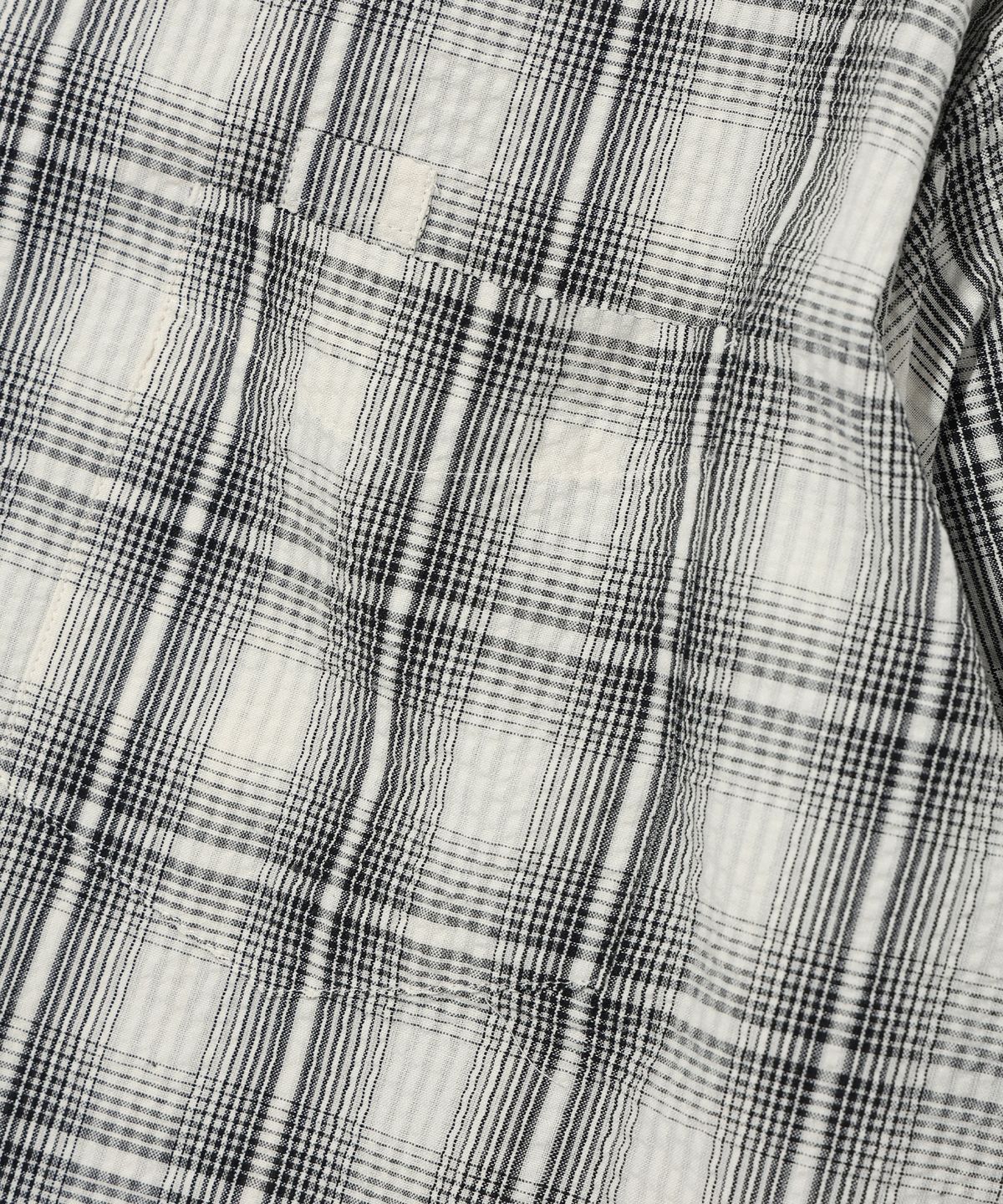 이에이(IEY) CROSS SEERSUCKER CHECK SHIRTS White