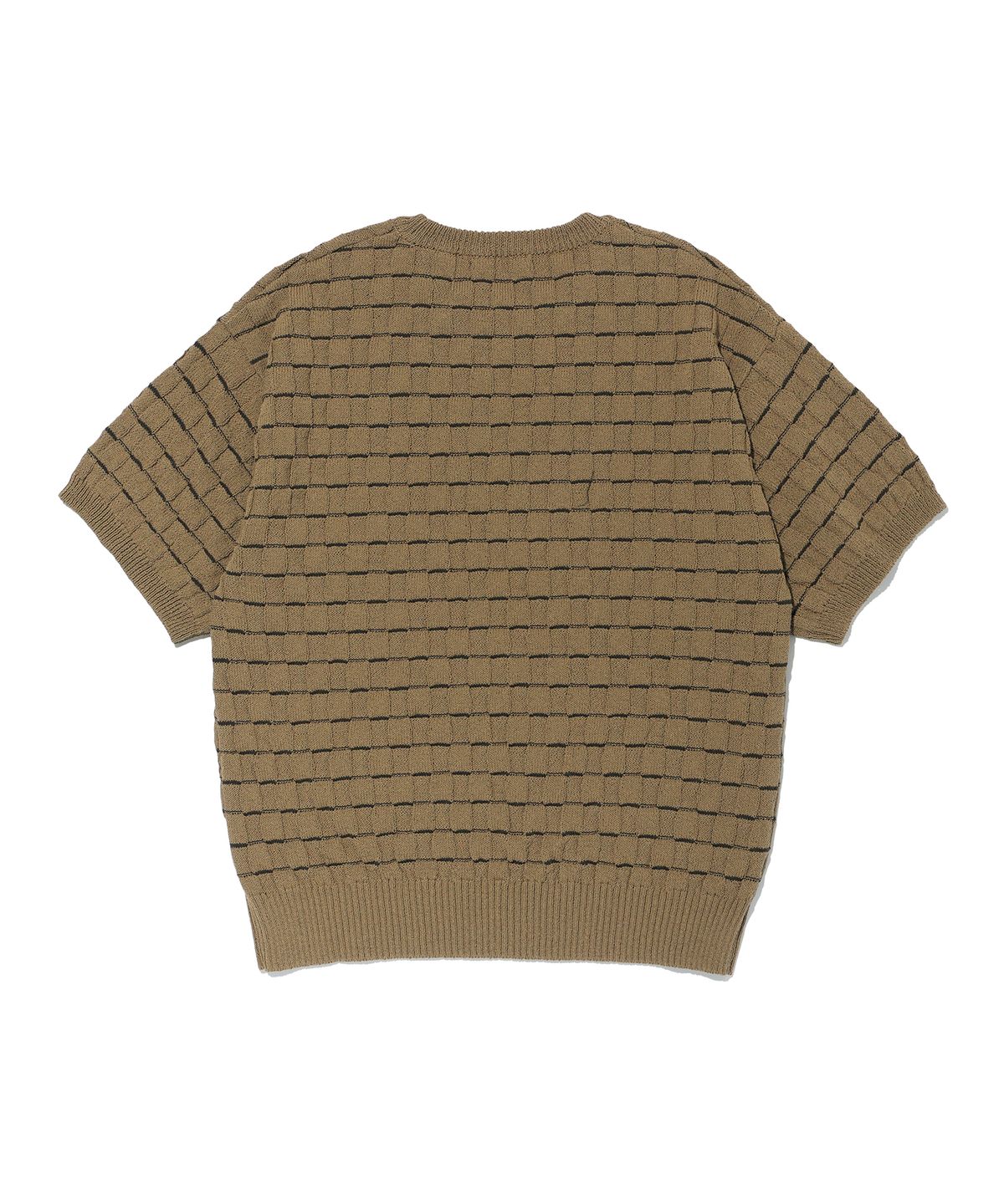 이에이(IEY) WAFFLE SHORT SLEEVE KNIT Beige