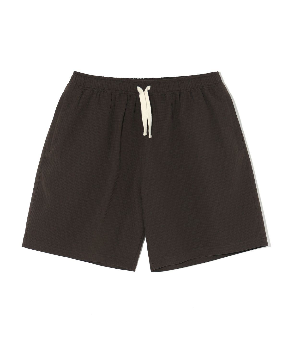 이에이(IEY) NANO CHECK HALF PANTS Brown