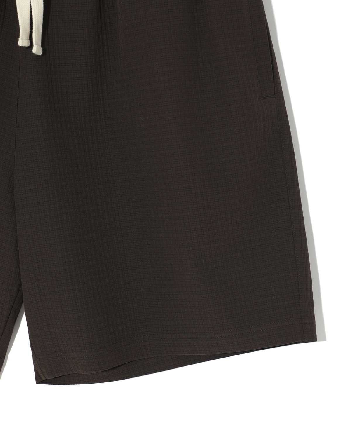 이에이(IEY) NANO CHECK HALF PANTS Brown