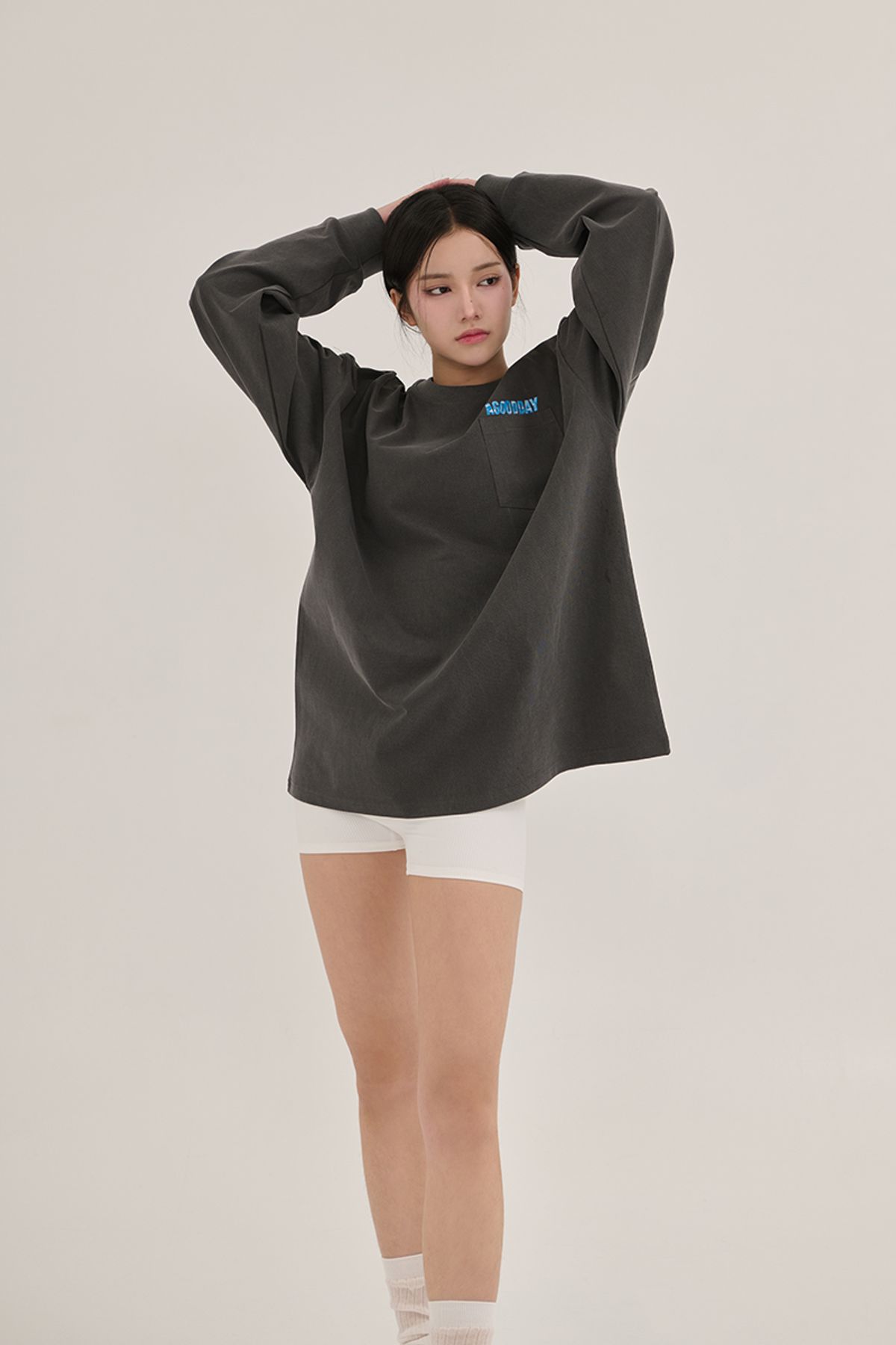어굿데이(AGOODDAY) MINTIA CLOUD TSHIRT (CHARCOAL)