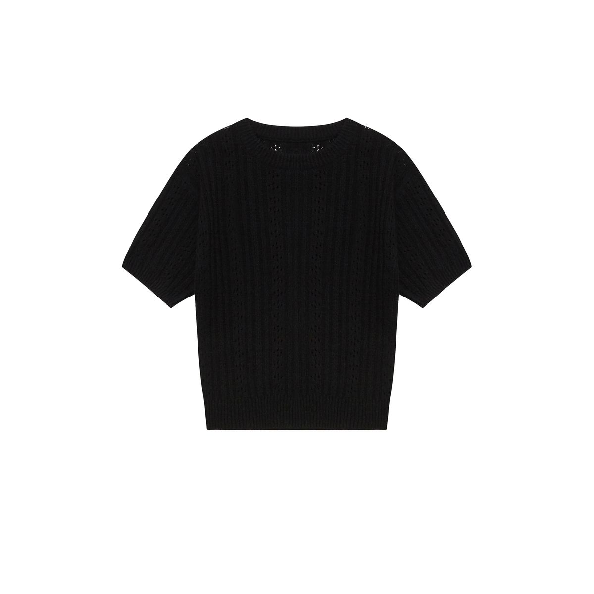 어굿데이(AGOODDAY) LINNEN BOUCLE ROUND KNIT (BLACK)