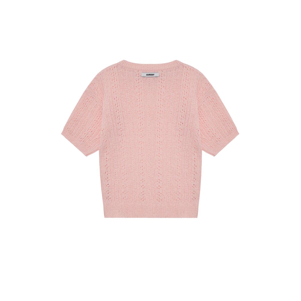 어굿데이(AGOODDAY) LINNEN BOUCLE ROUND KNIT (PINK)