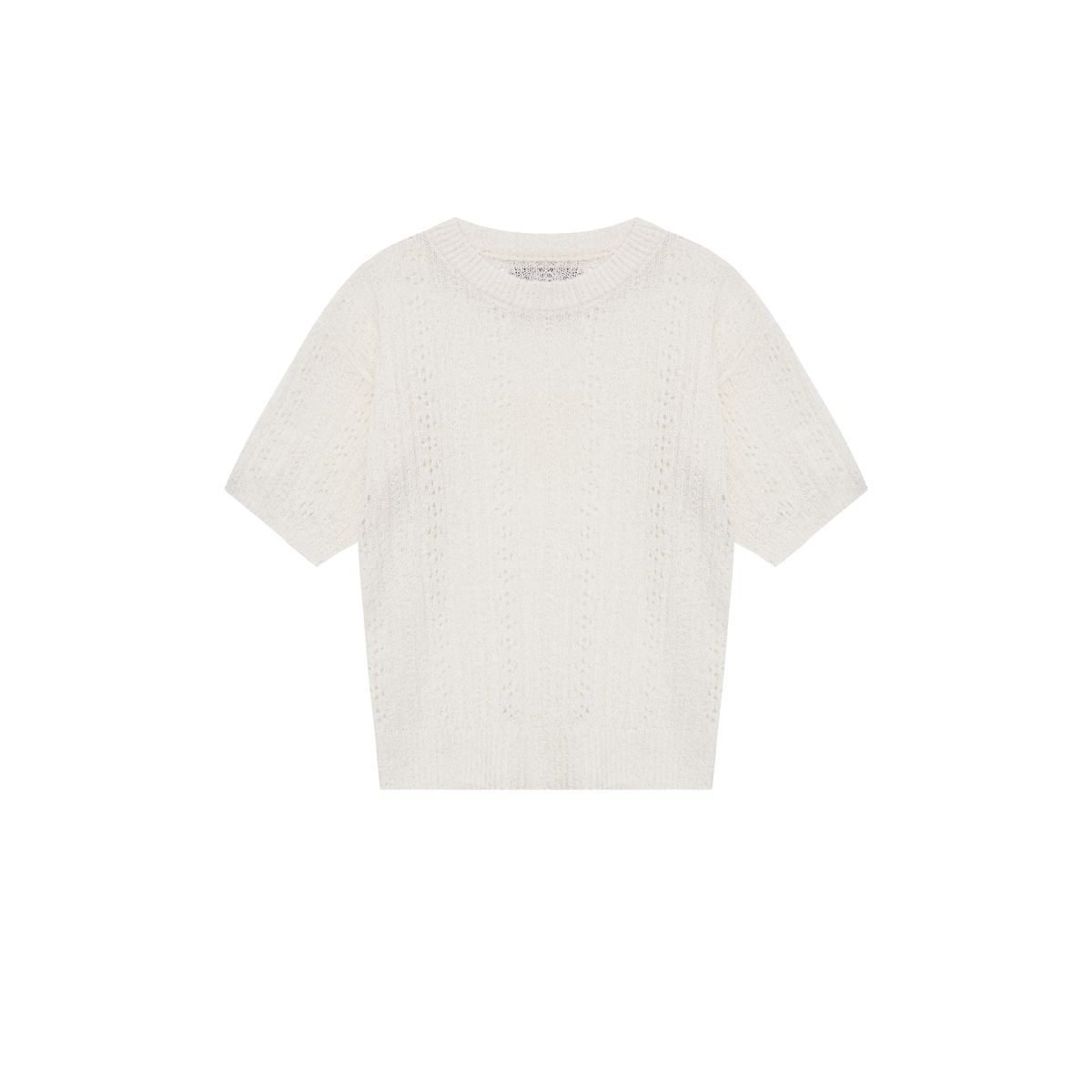 어굿데이(AGOODDAY) LINNEN BOUCLE ROUND KNIT (WHITE)