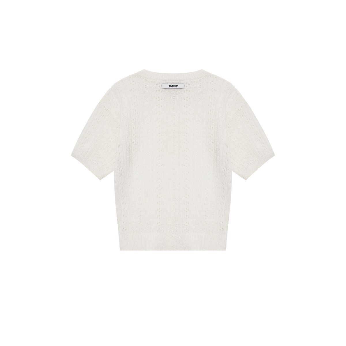 어굿데이(AGOODDAY) LINNEN BOUCLE ROUND KNIT (WHITE)