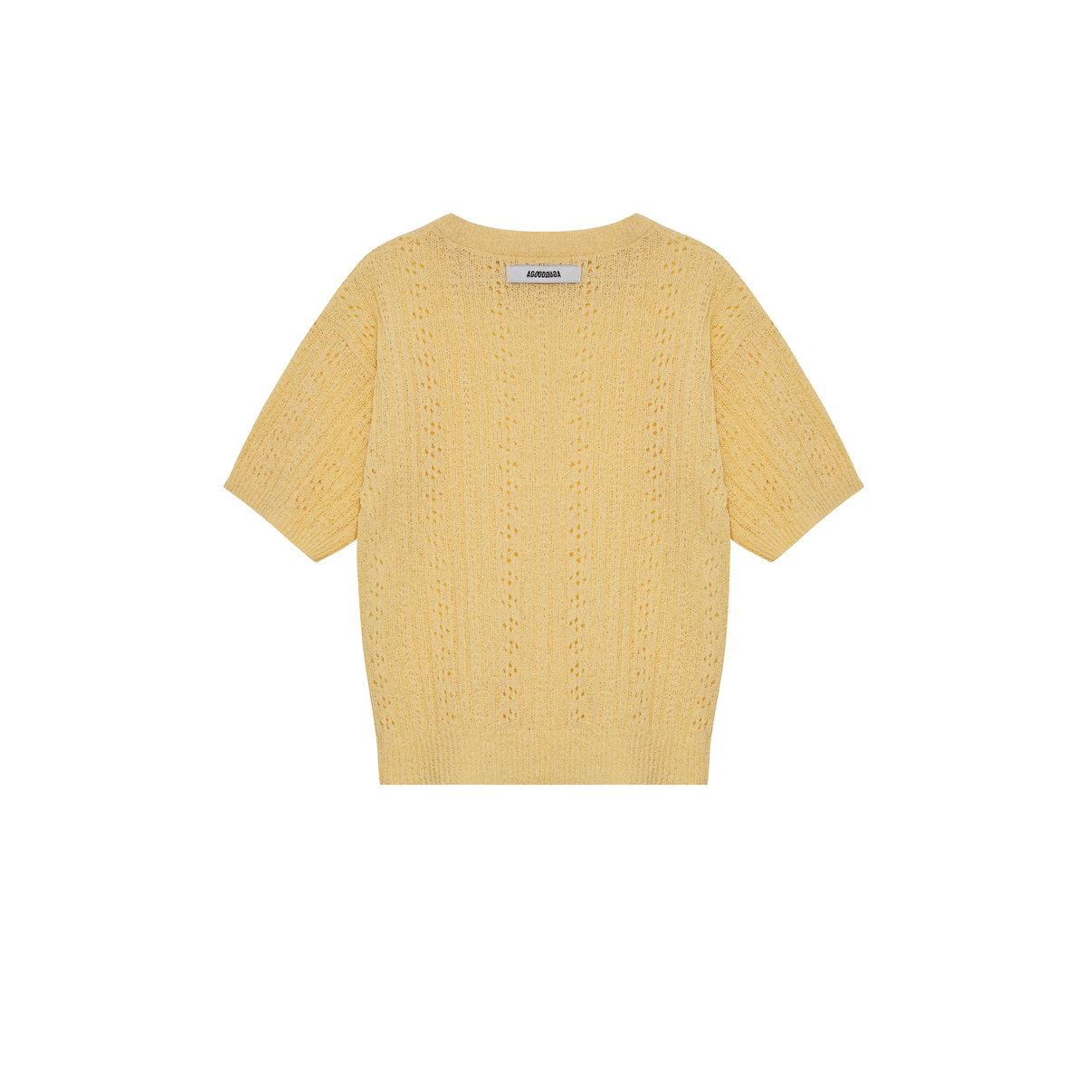 어굿데이(AGOODDAY) LINNEN BOUCLE ROUND KNIT (YELLOW)
