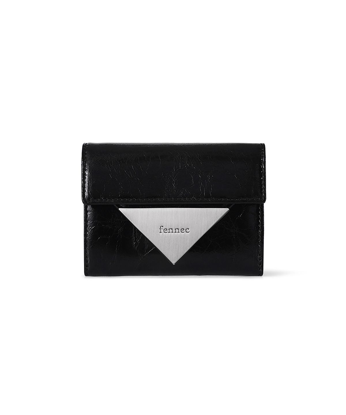 페넥(FENNEC) CRINKLE TRIANGLE DOCO WALLET - BLACK