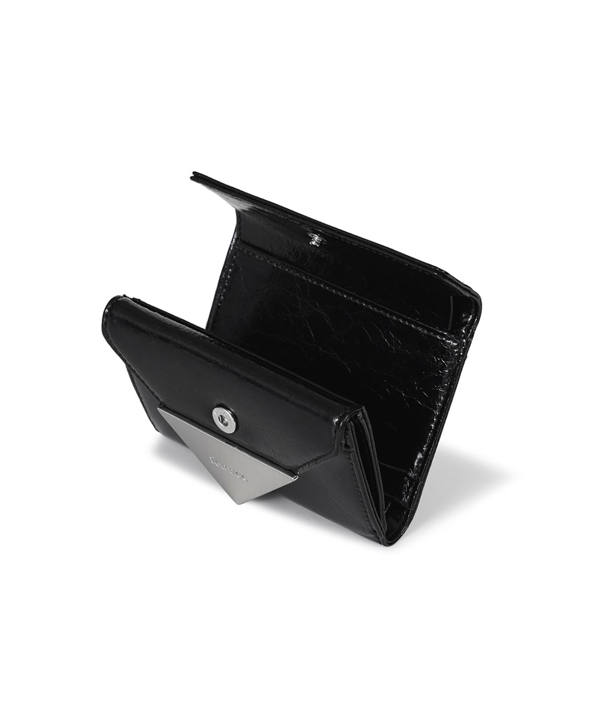 페넥(FENNEC) CRINKLE TRIANGLE DOCO WALLET - BLACK