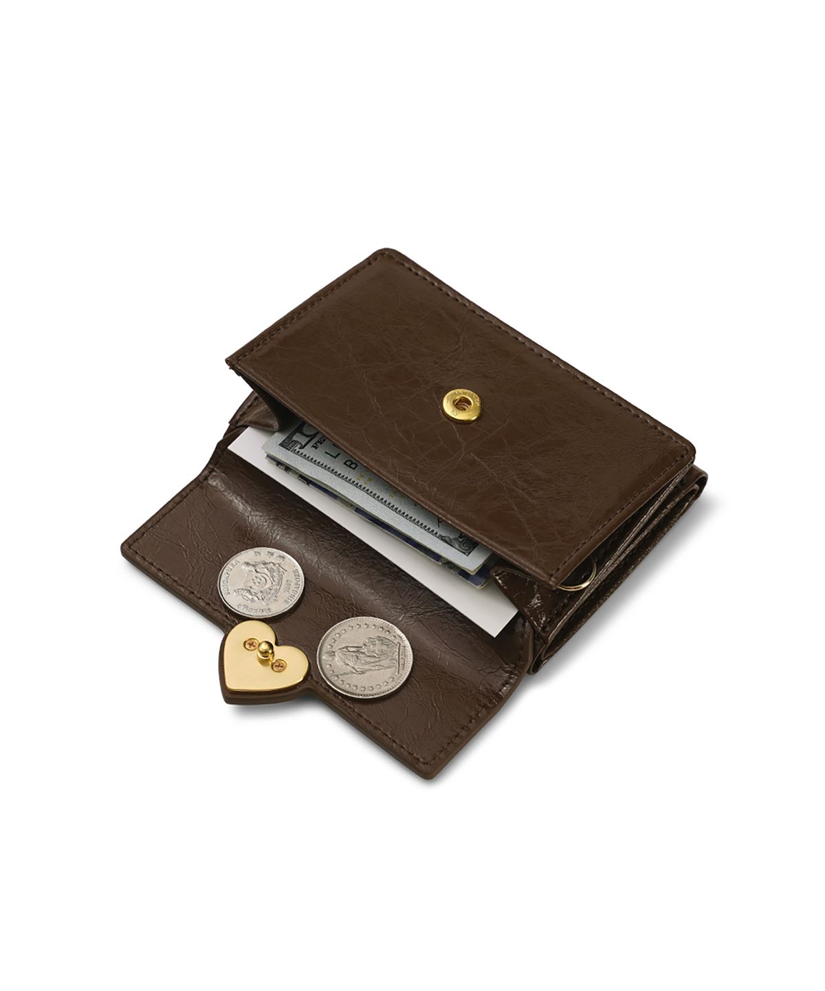 페넥(FENNEC) HEARTY TRIPLE WALLET - MOCHA BROWN