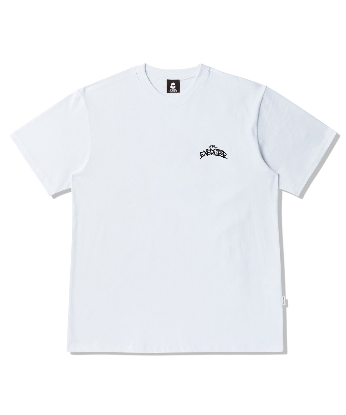 엑서사이즈(EXERCISE) BACK  ATHLETIC CLOUD T-SHIRT_WHITE/BLACK