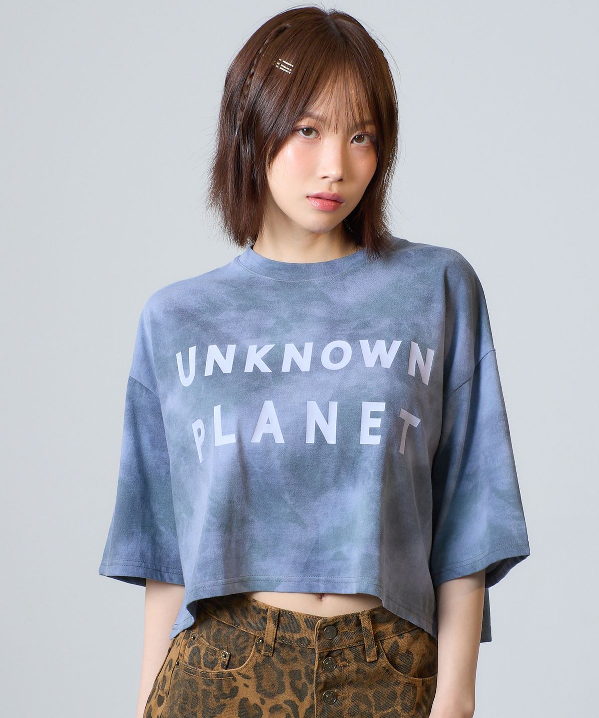 언노운 플라넷(UNKNOWN PLANET) 라운드 플라넷 다잉 크롭티 네이비