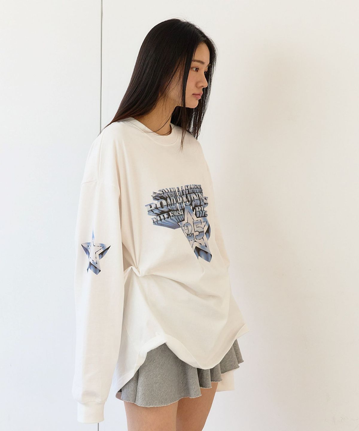 슬로우가먼츠(SLLOW GARMENTS) RUNNING CLUB WASHED TOP WHITE
