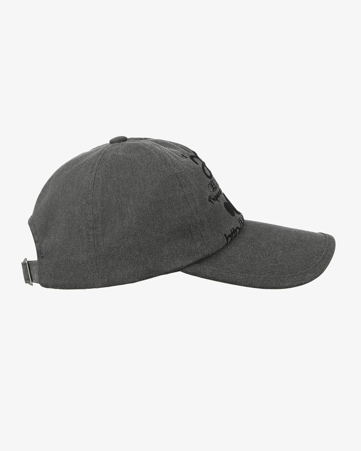 에이이에이이(AEAE) WEB LOGO PIGMENT CAP [CHARCOAL]