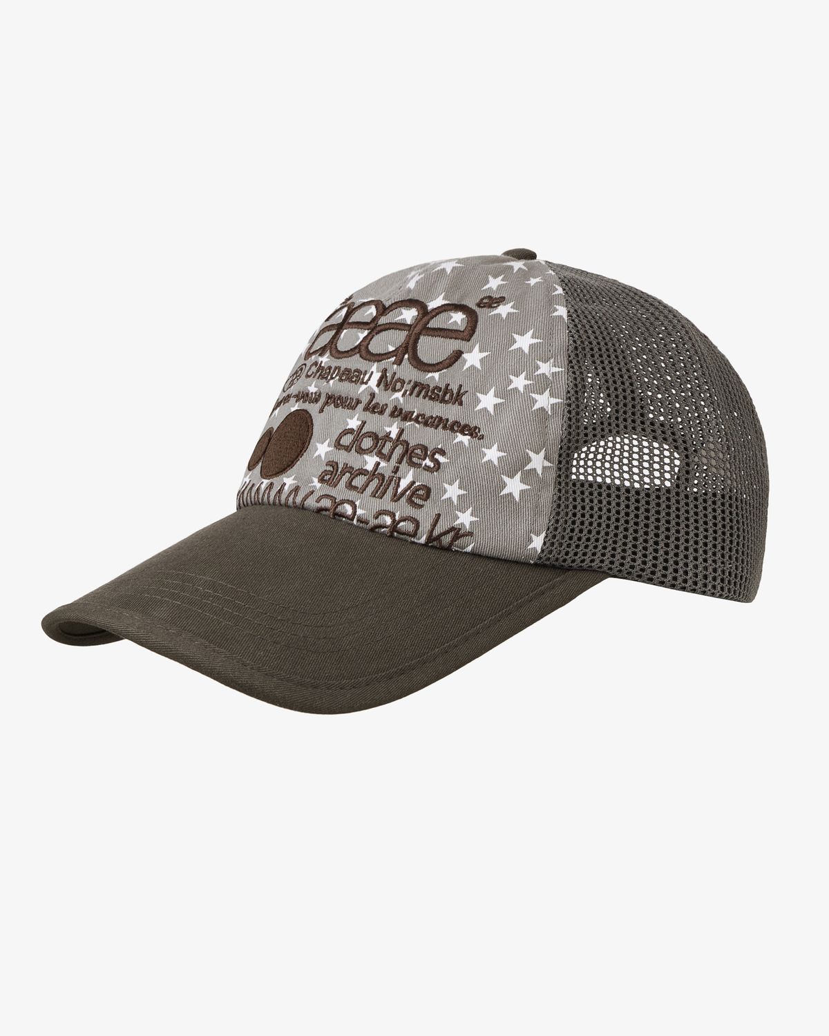 에이이에이이(AEAE) WEB LOGO STAR MESH CAP [GREY]