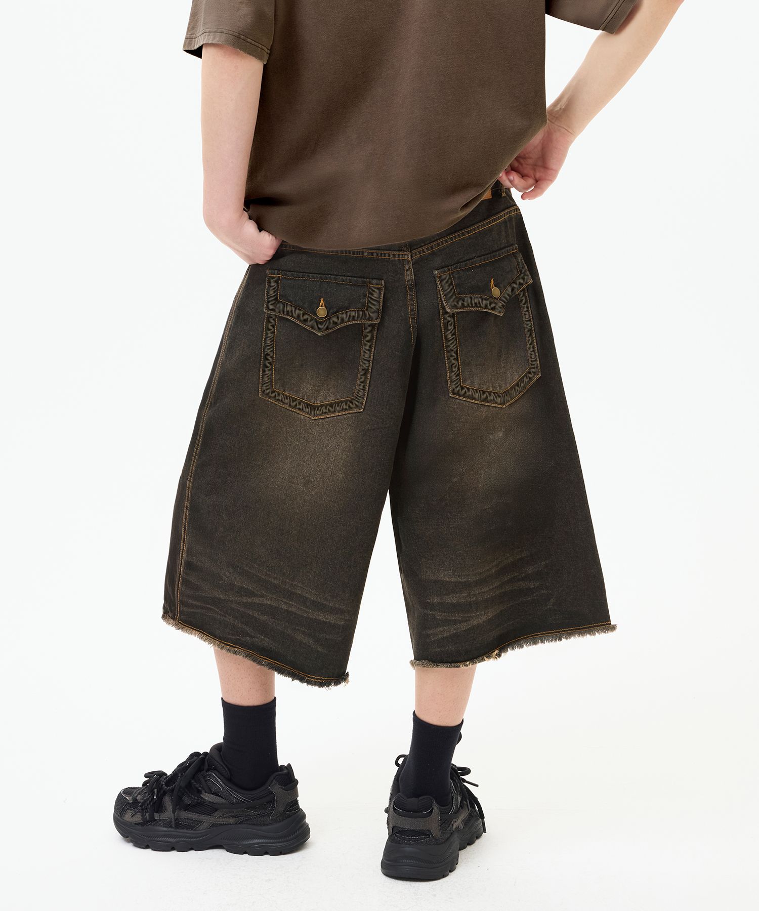 【TRILLION】BACK POCKET WESTERN DENIM BERMUDA PANTS MUSINSA | TRILLION Back Pocket Western Bermuda Denim Pants
