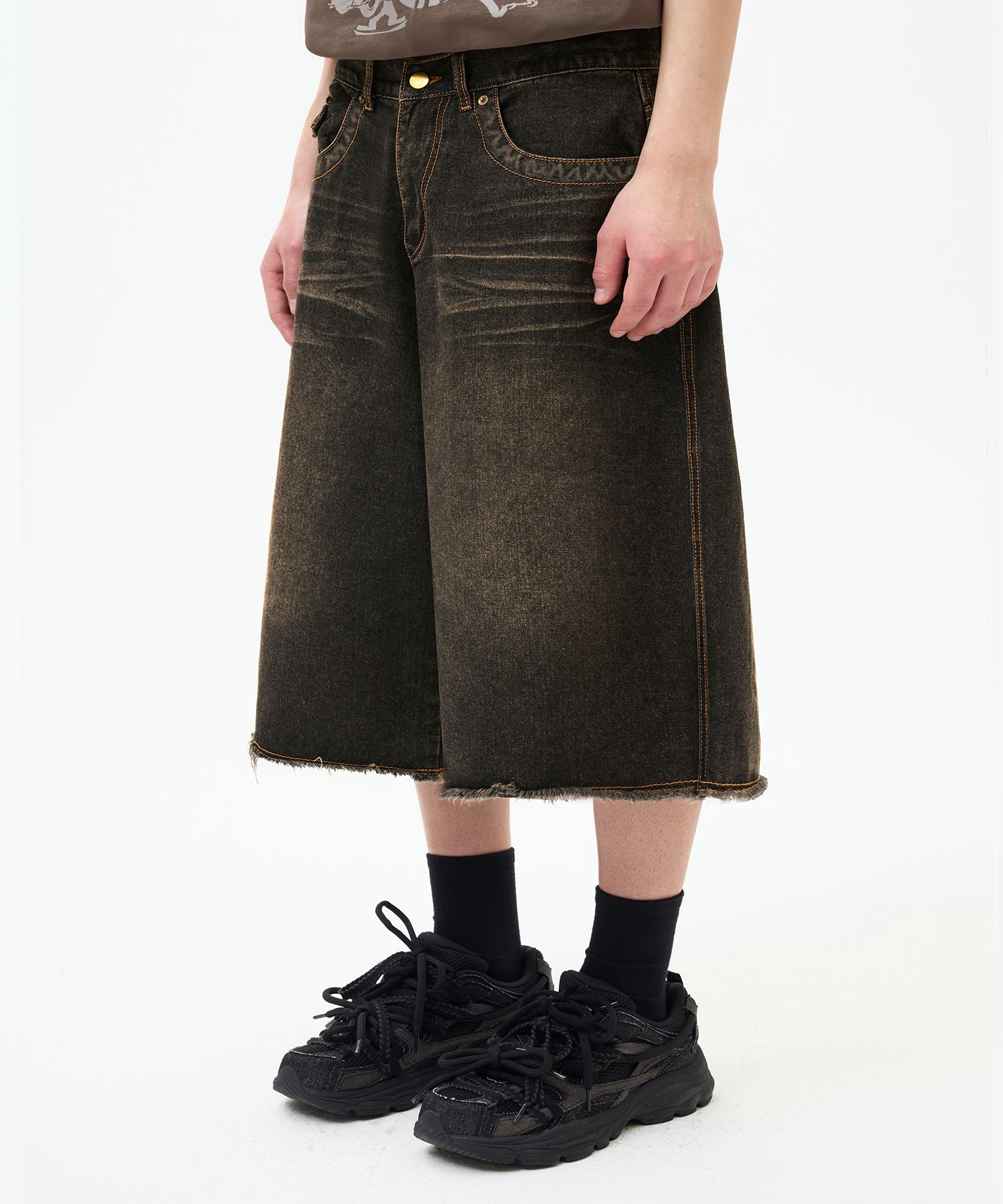 【TRILLION】BACK POCKET WESTERN DENIM BERMUDA PANTS MUSINSA | TRILLION Back Pocket Western Denim Bermuda Pants