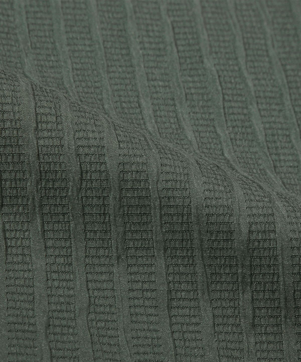 트릴리온(TRILLION) 링클 시어 오버핏 롤 업 반팔 셔츠 [카키]