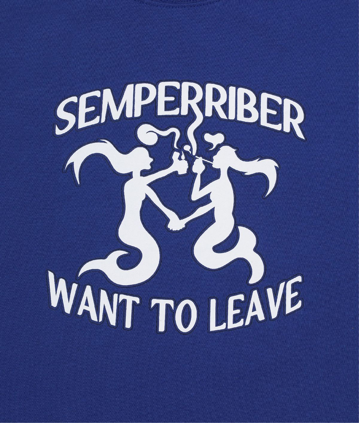 셈퍼리버(SEMPERRIBER) SMOKING MERMAID LAEO TEE (BLUE)