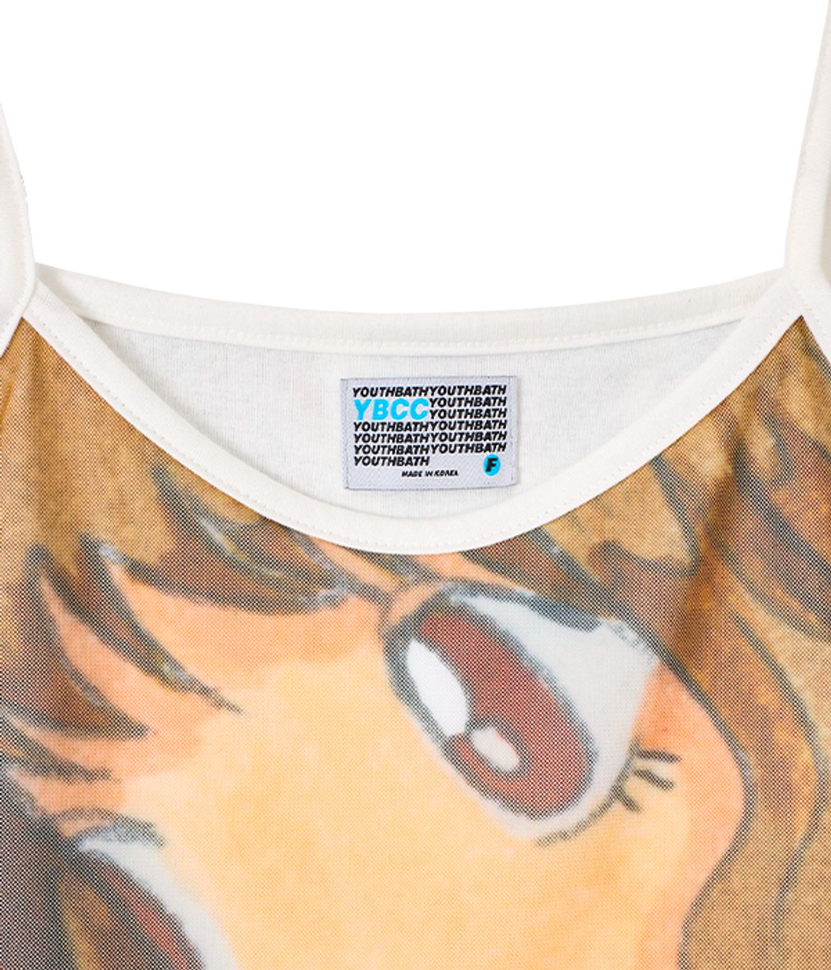 유쓰배쓰(YOUTHBATH) YB x Oliwa Sheer Graphic Mesh Cami