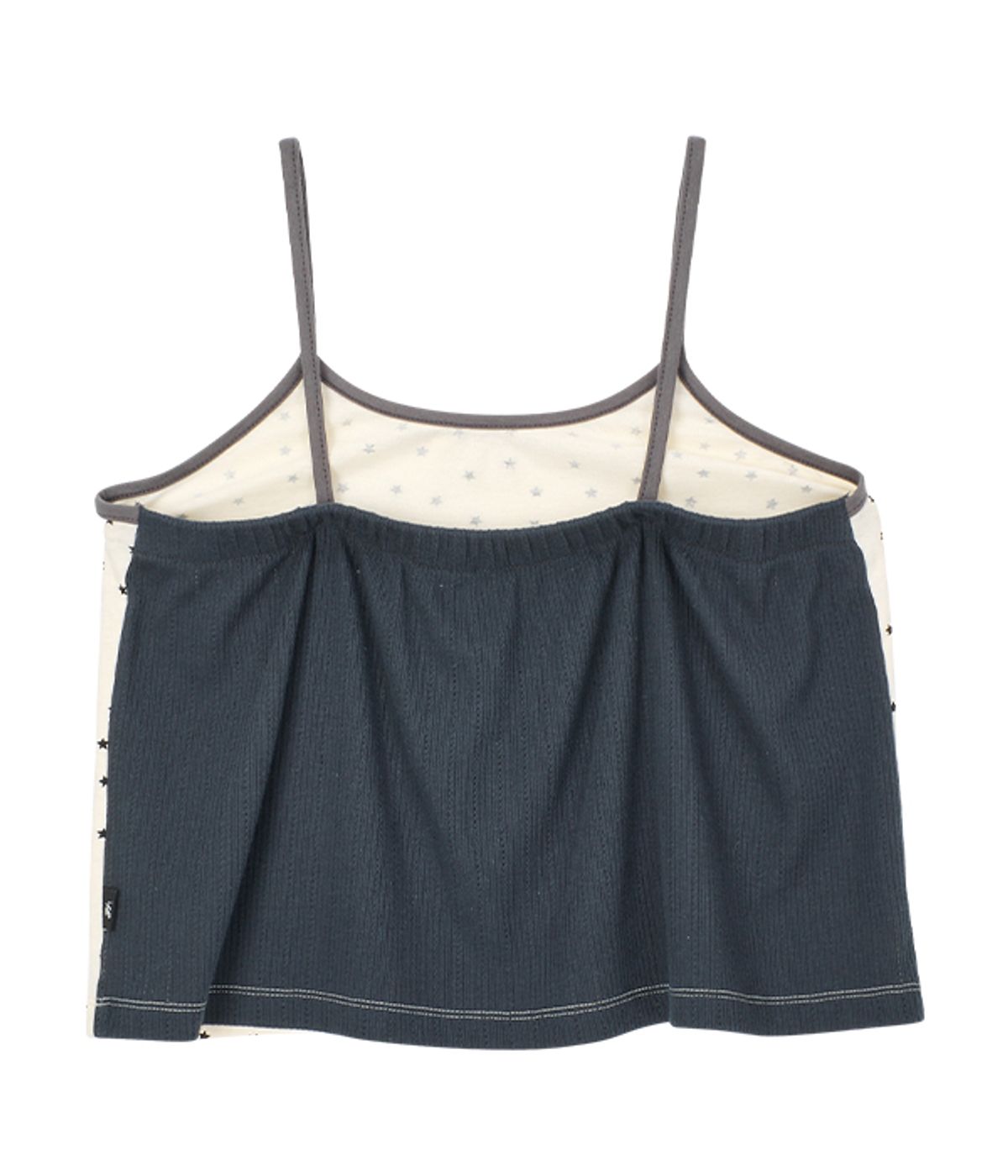 유쓰배쓰(YOUTHBATH) YB x Oliwa Star Graphic Shirred Back Cami_cream