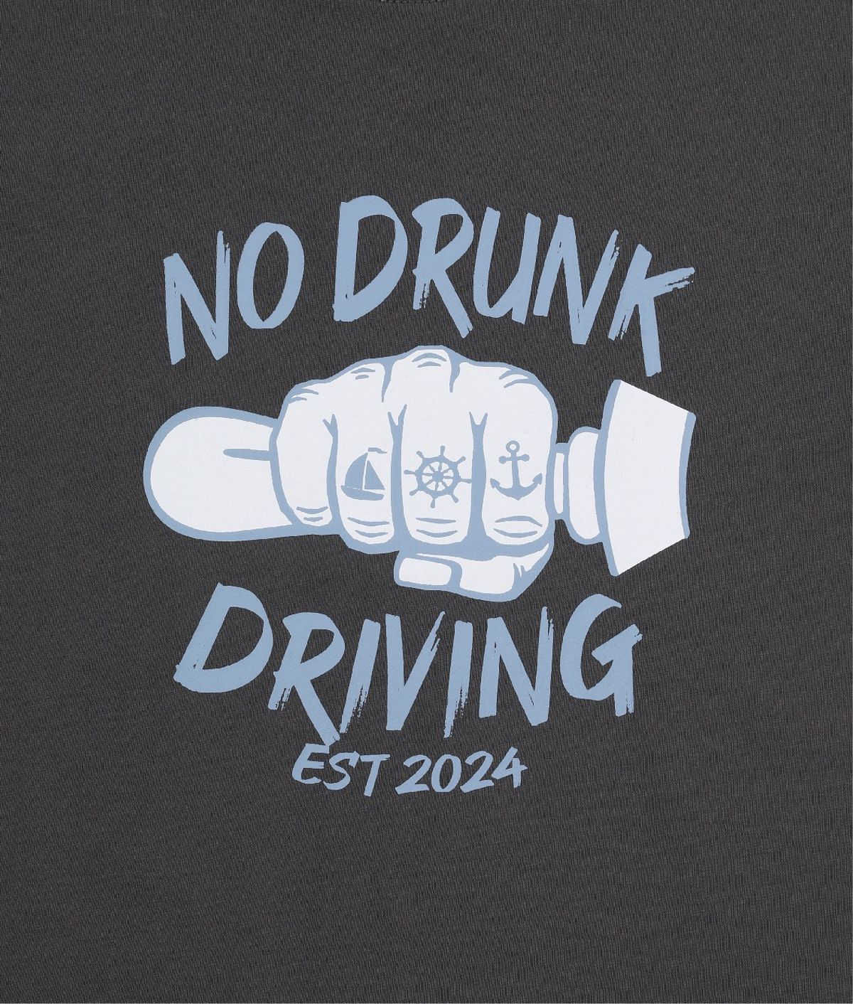 셈퍼리버(SEMPERRIBER) TATTOOED HANDS DRIVING STEERING TEE (GREY)