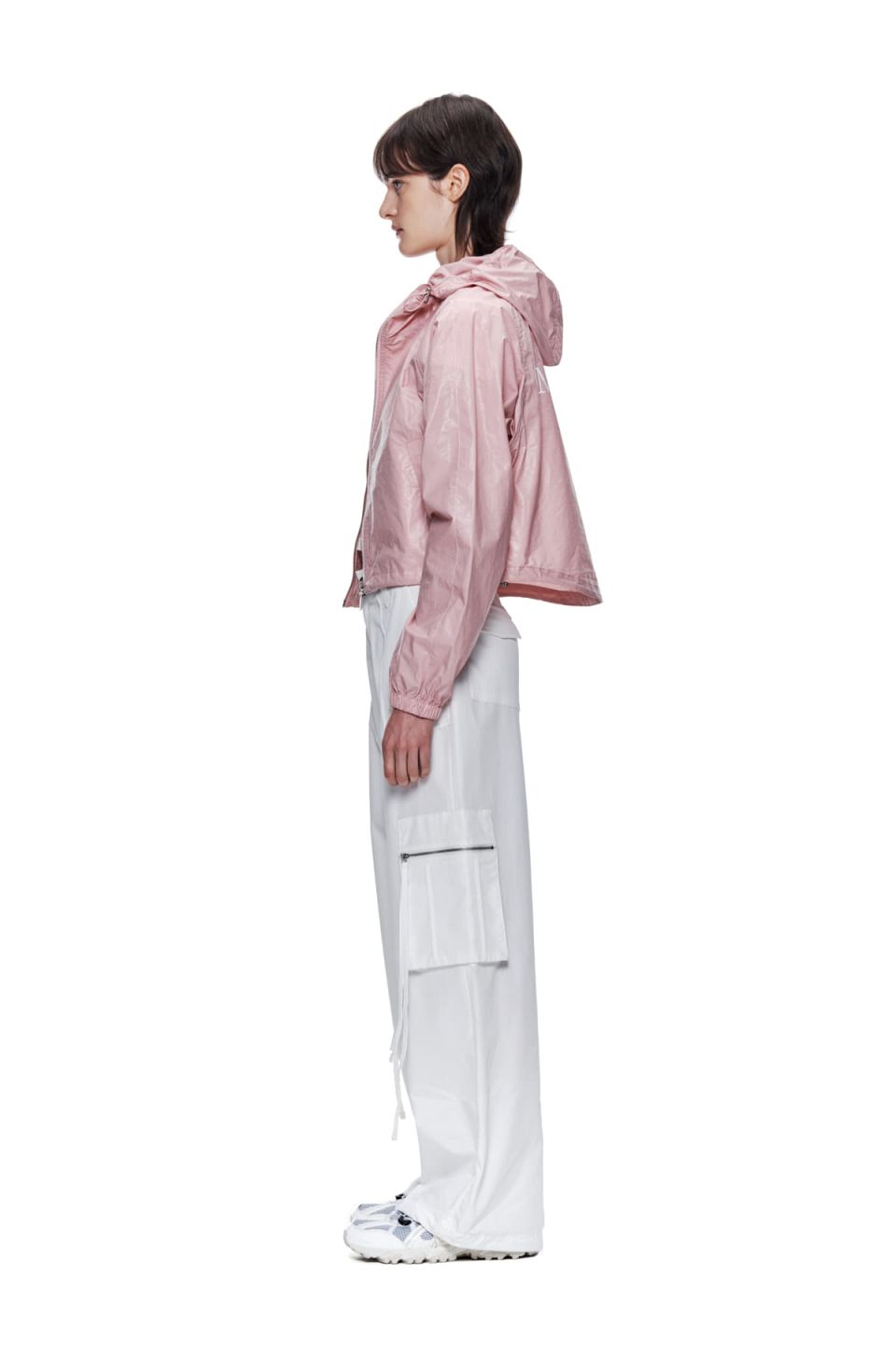 MUSINSA | MATIN KIM MATIN CROP HOODY COATING JUMPER IN PINK