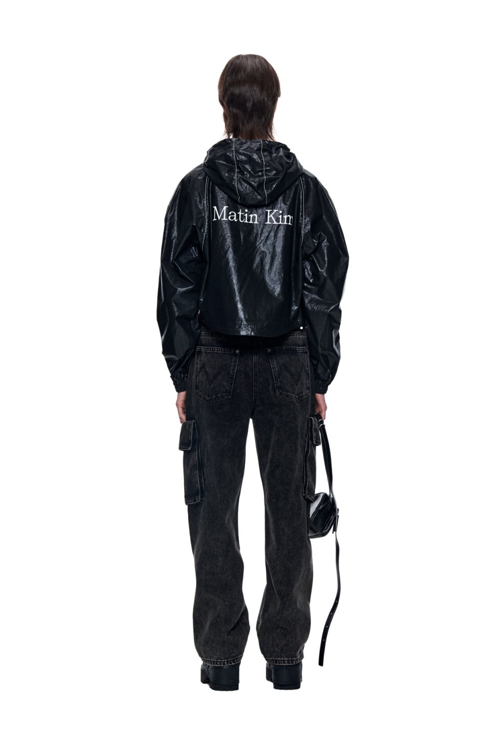 ジャケット・アウター MATIN CROP HOODY COATING JUMPER IN BLACK MUSINSA公式 | MATIN KIM MATIN CROP HOODY COATING JUMPER IN BLACK