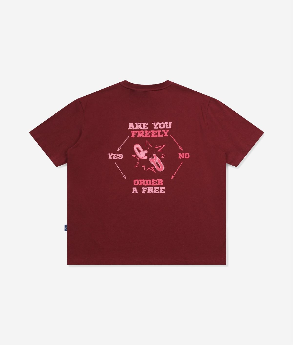 셈퍼리버(SEMPERRIBER) CHOOSE FREEDOM TEE (BURGUNDY)