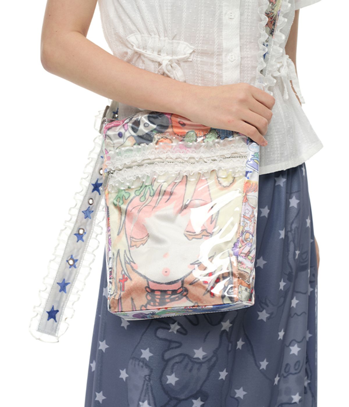 유쓰배쓰(YOUTHBATH) YB x Oliwa Lace Jelly Cross Bag - 사이즈 