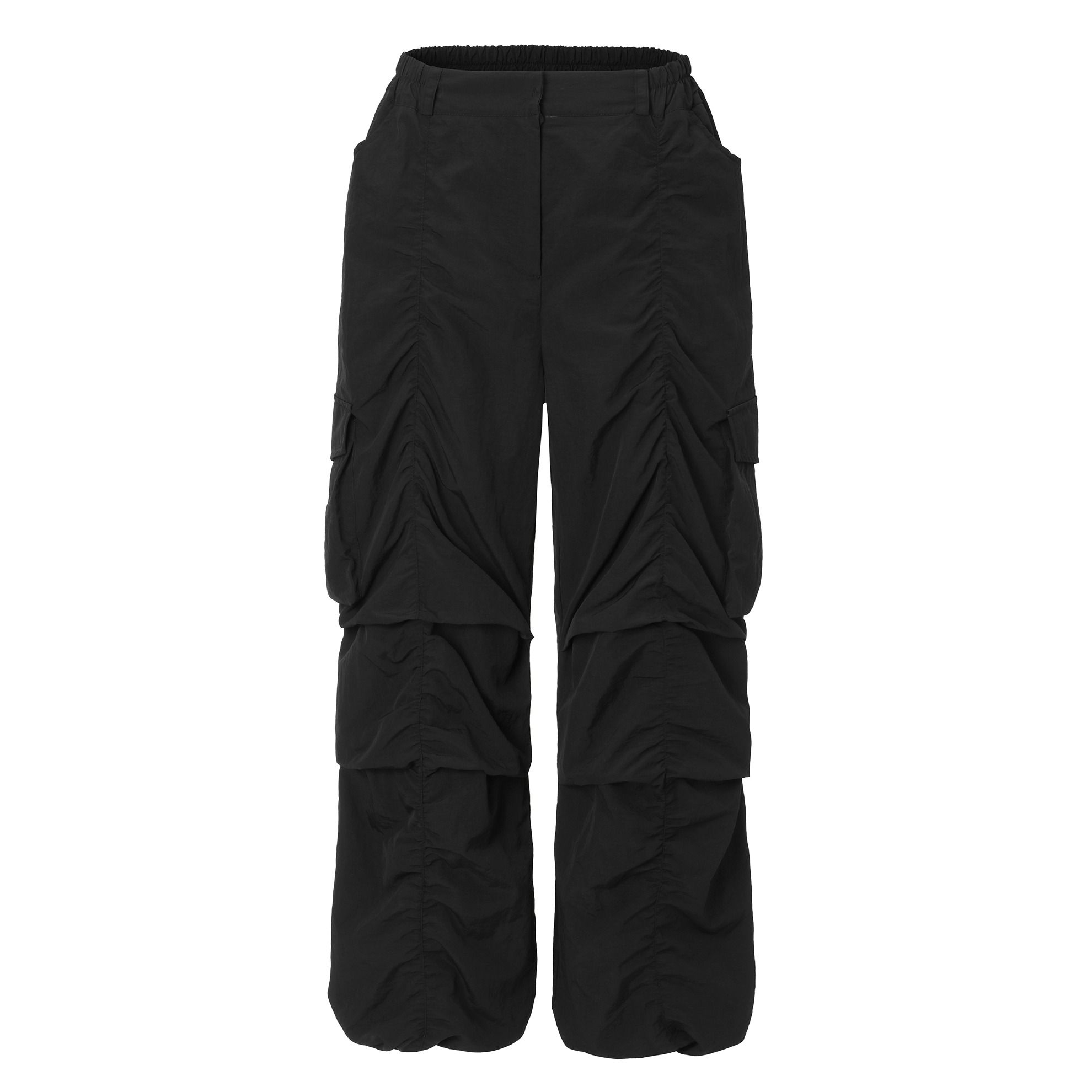 韓国 パラシュートパンツ[KHAKIPOINT] SHIRRING PARACHUTE PANTS MUSINSA | KHAKIPOINT Shirring Parachute Pants (black)