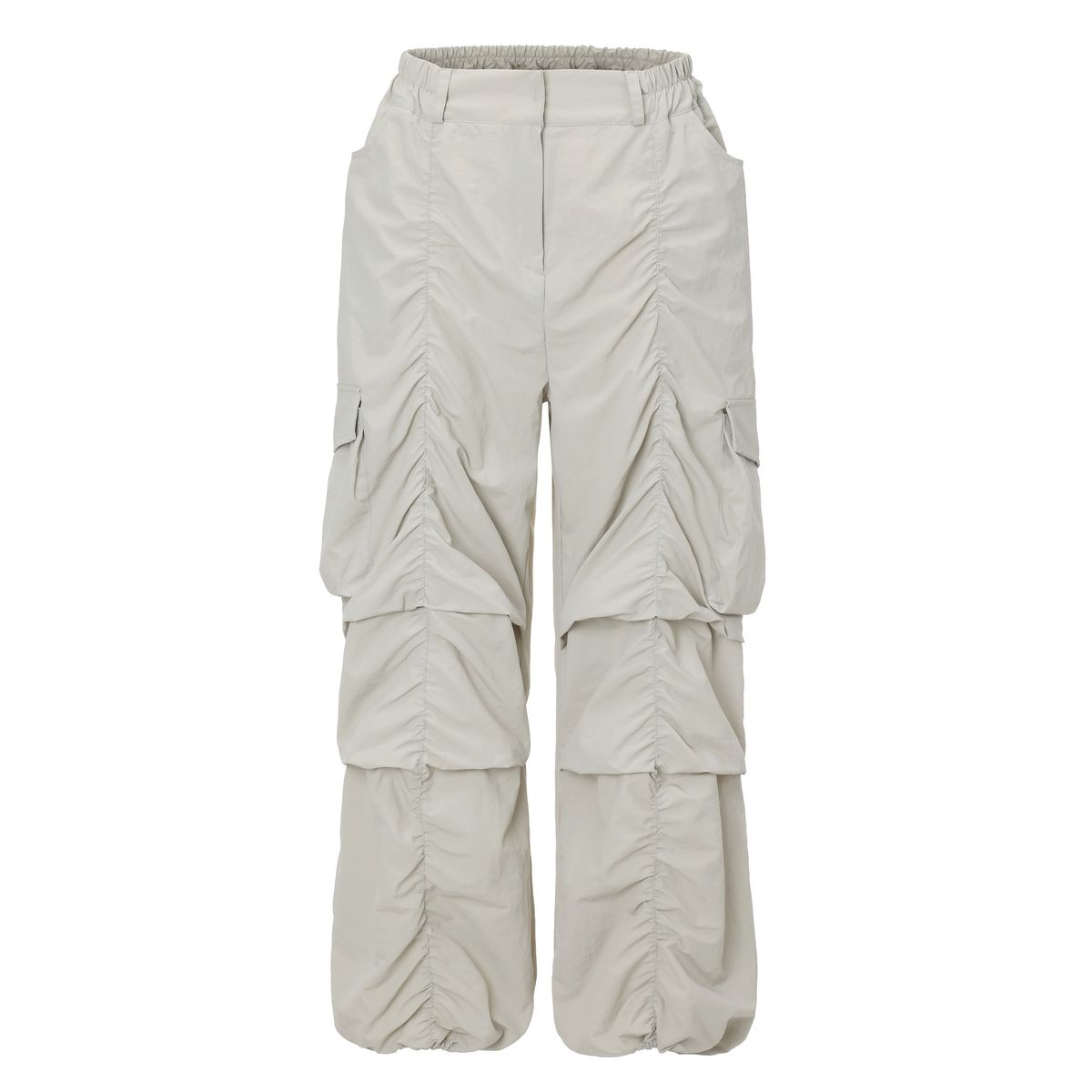카키포인트(KHAKIPOINT) Shirring Parachute Pants (light gray)