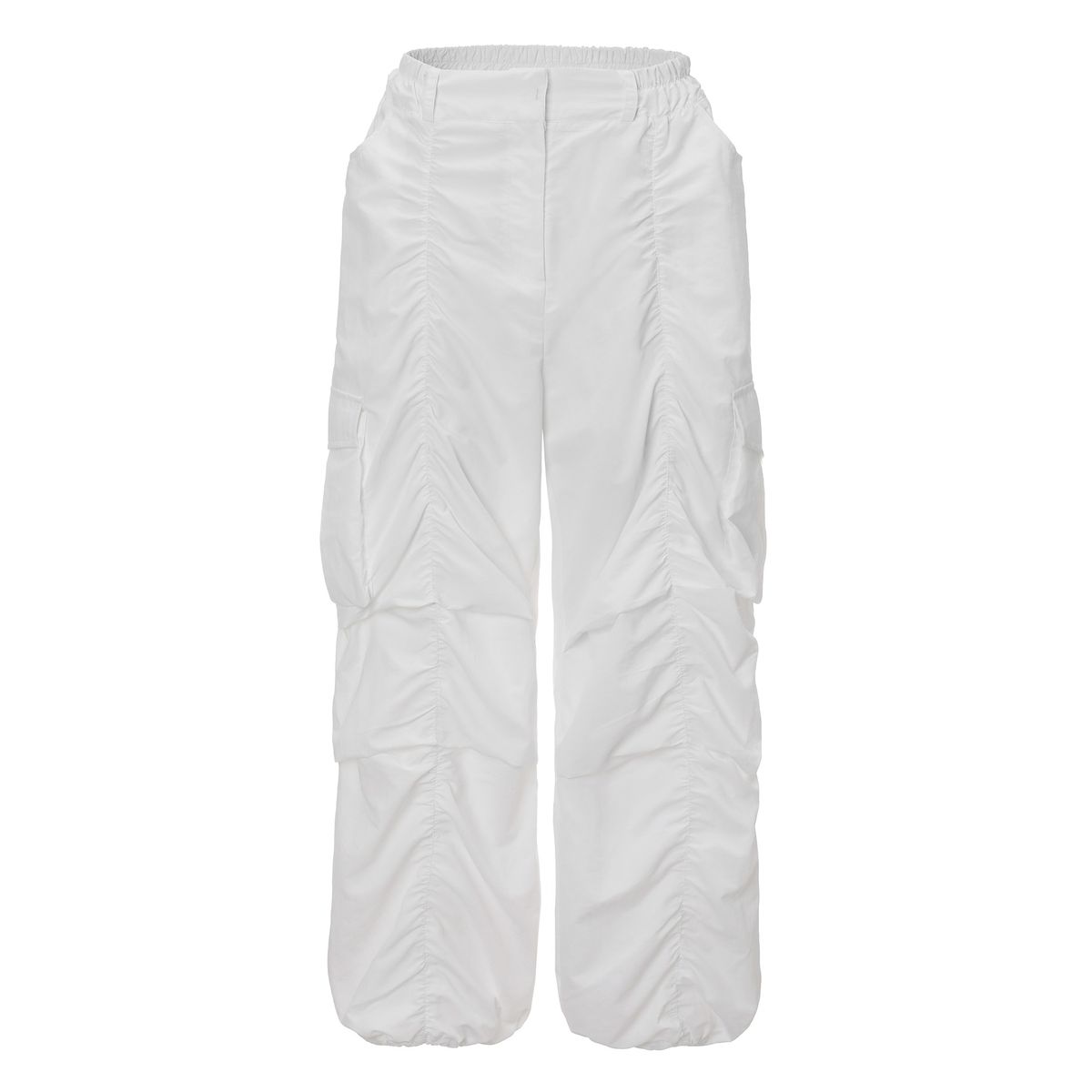카키포인트(KHAKIPOINT) Shirring Parachute Pants (white)