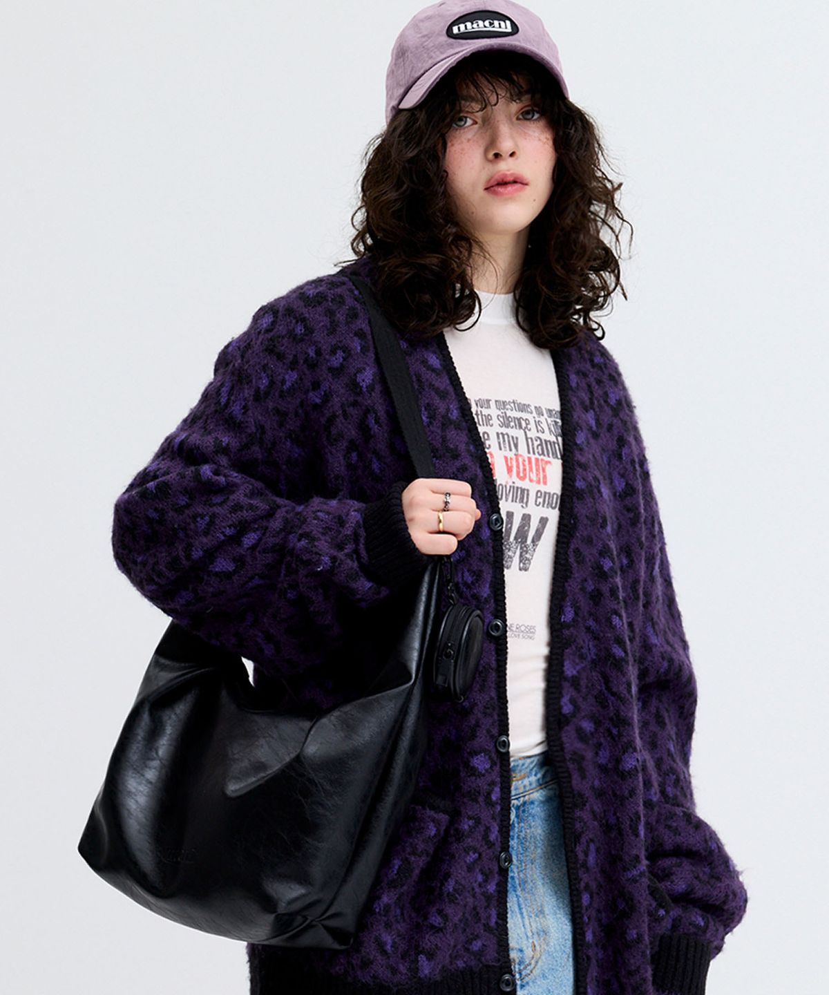 마크니(MACNI) LUNA SHOULDER CROSS BAG BLACK