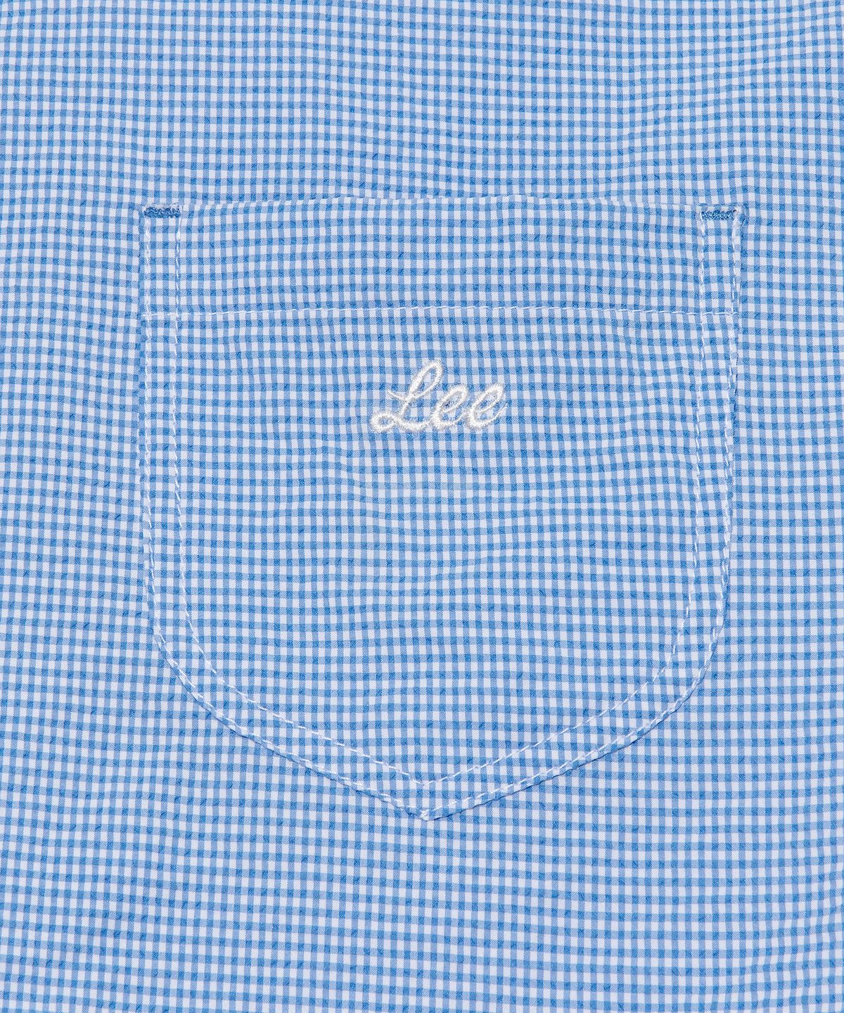 리(LEE) 우먼 체크 반팔 셔츠 블루