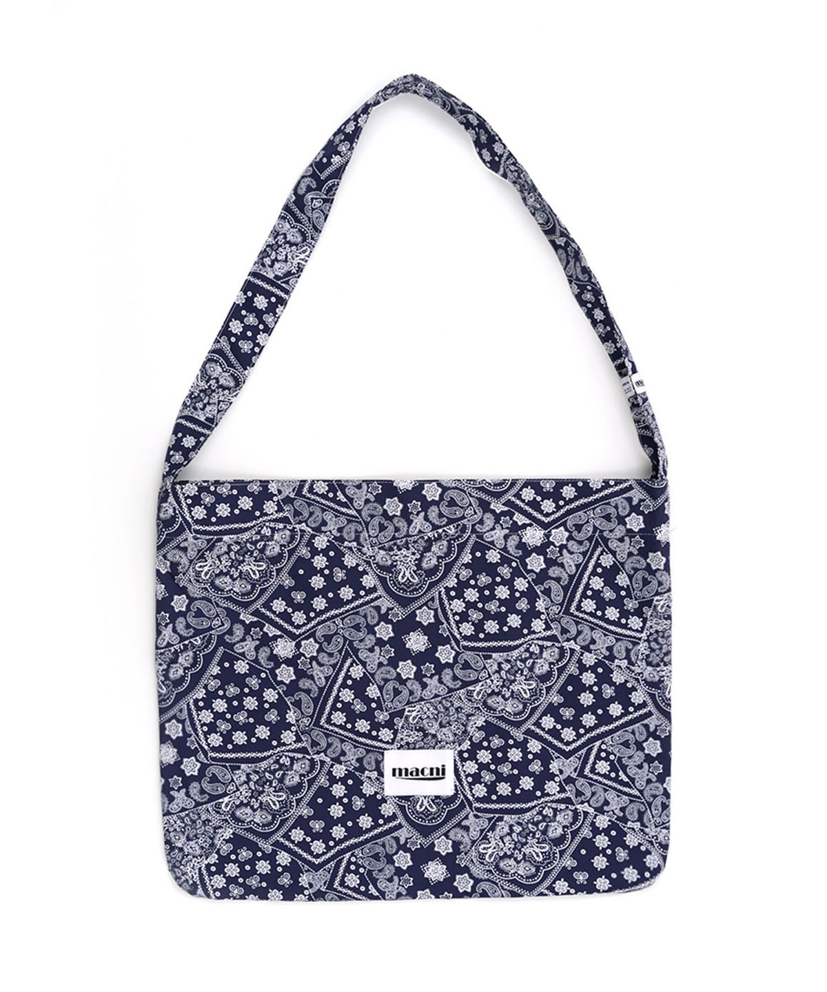 마크니(MACNI) PAISLEY ECO CROSS BAG NAVY