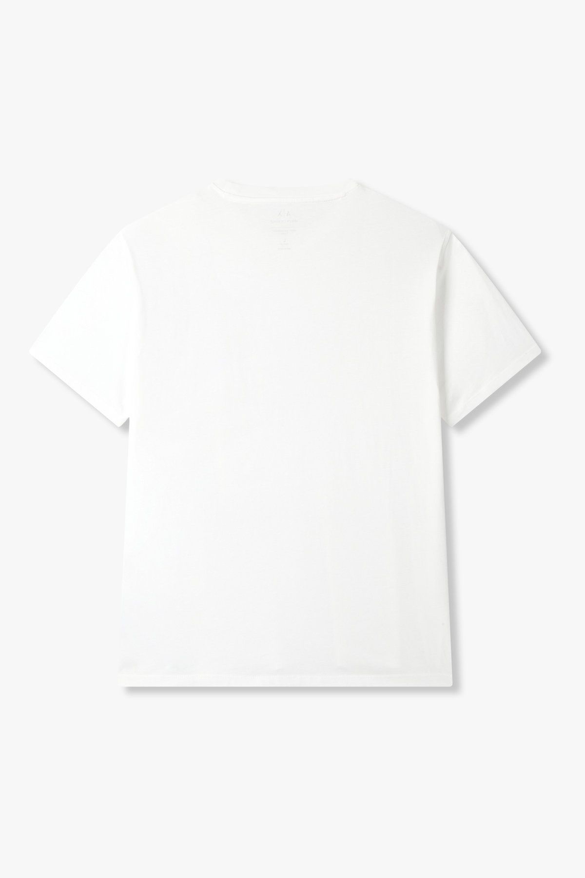 아르마니 익스체인지(ARMANI EXCHANGE) 남성 자수 로고 숏 슬리브 티셔츠_화이트 A415130034