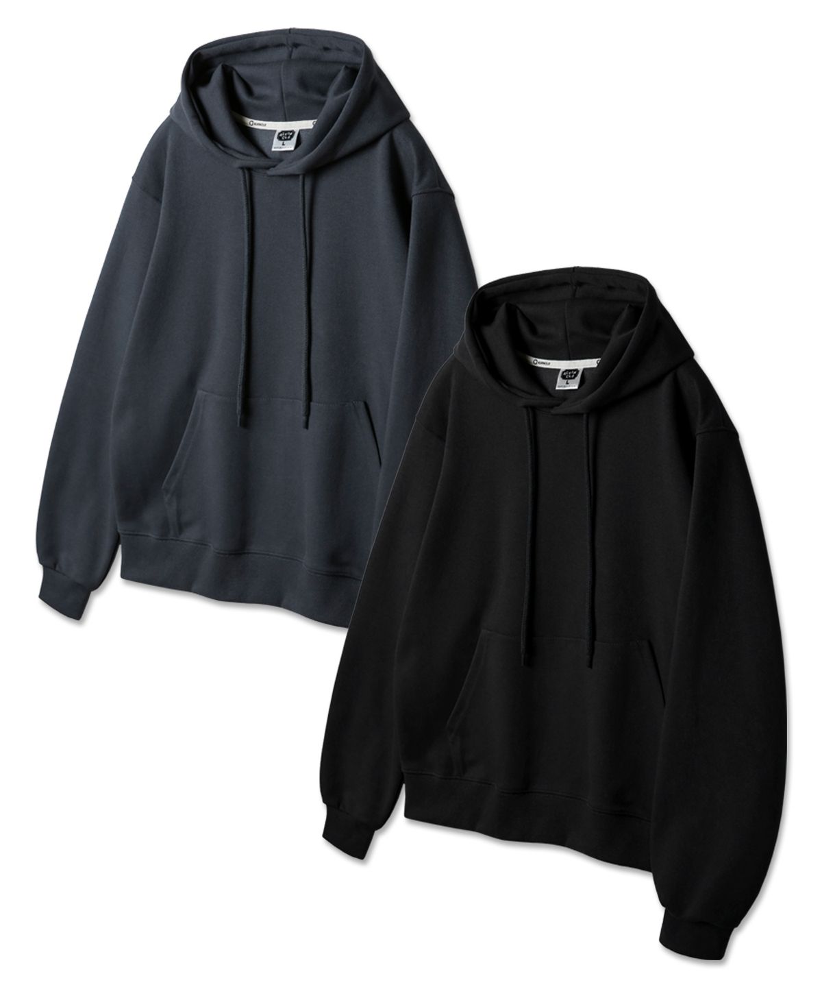 앨빈클로(ALVINCLO) [SET] 레귤러핏 무지 후드티 2종 세트