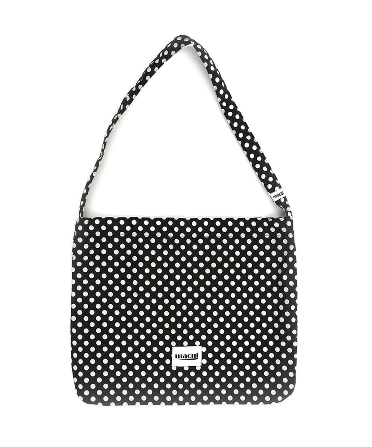 마크니(MACNI) POLKA DOT ECO CROSS BAG BLACK