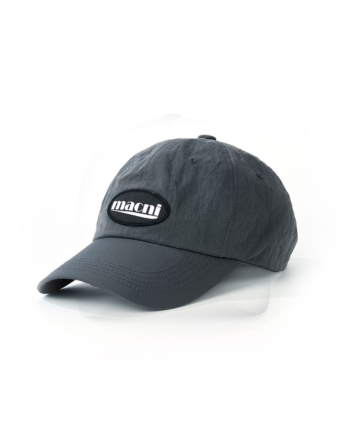 마크니(MACNI) LOGO PATCH NYLON DEEP CAP CHARCOAL