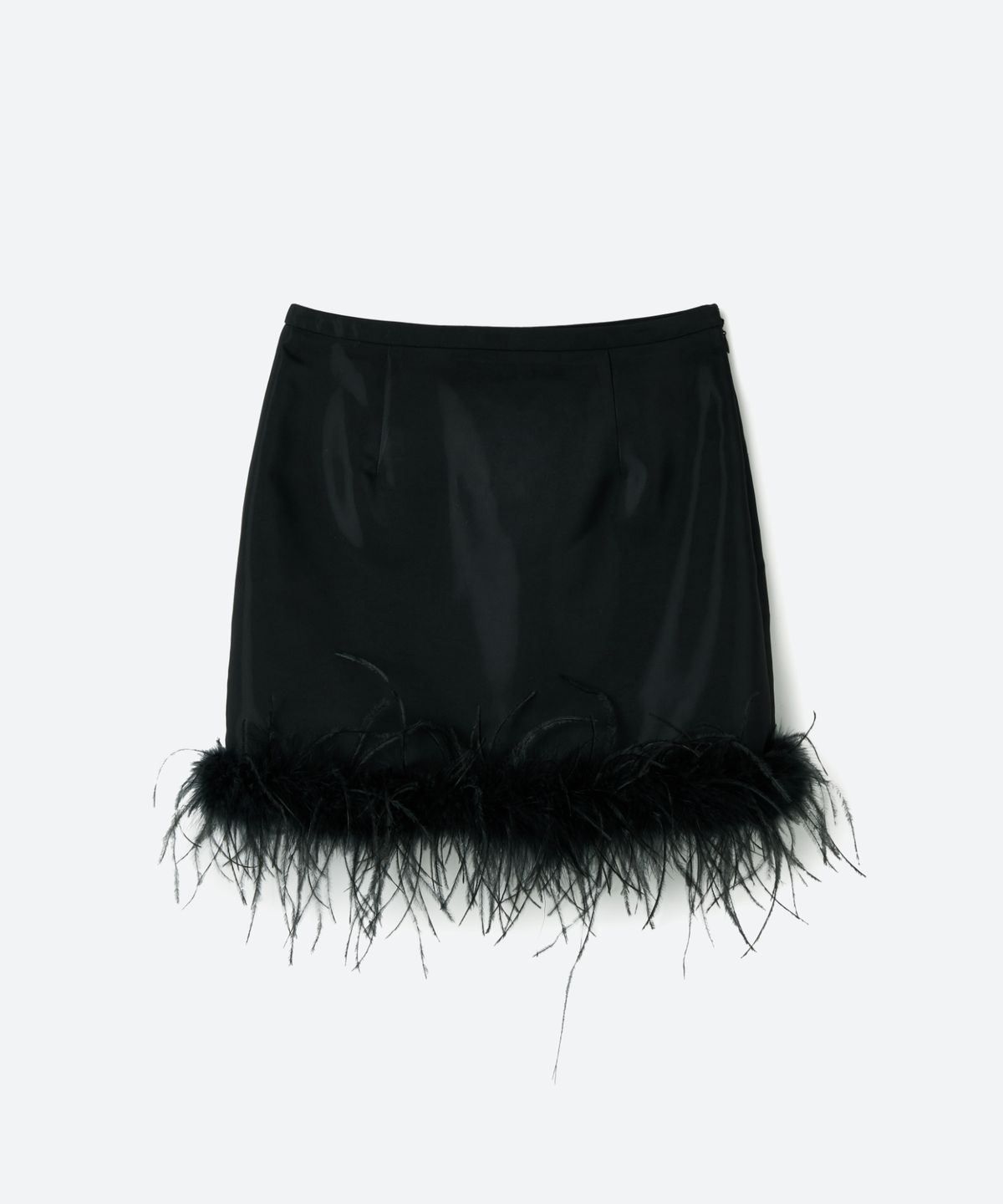 문선 아카이브(MOONSUN ARCHIVE) Ostrich Hair Mini Skirt / Black