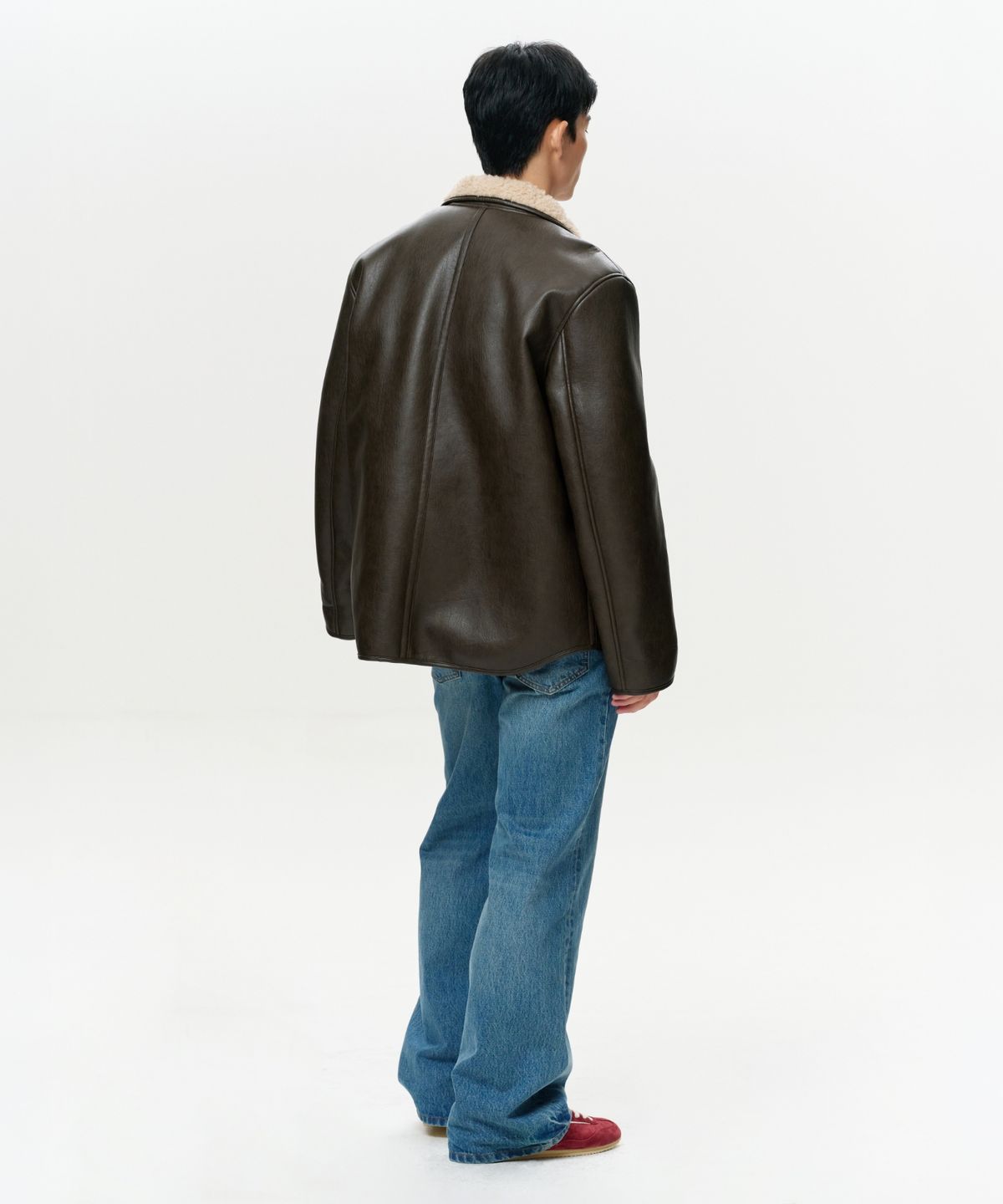 이알에이(ERA) MEN CLASSIC FAUX SHEARLING JACKET - BROWN