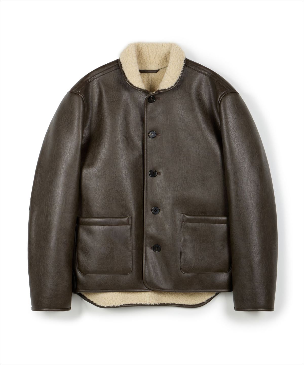 이알에이(ERA) MEN CLASSIC FAUX SHEARLING JACKET - BROWN