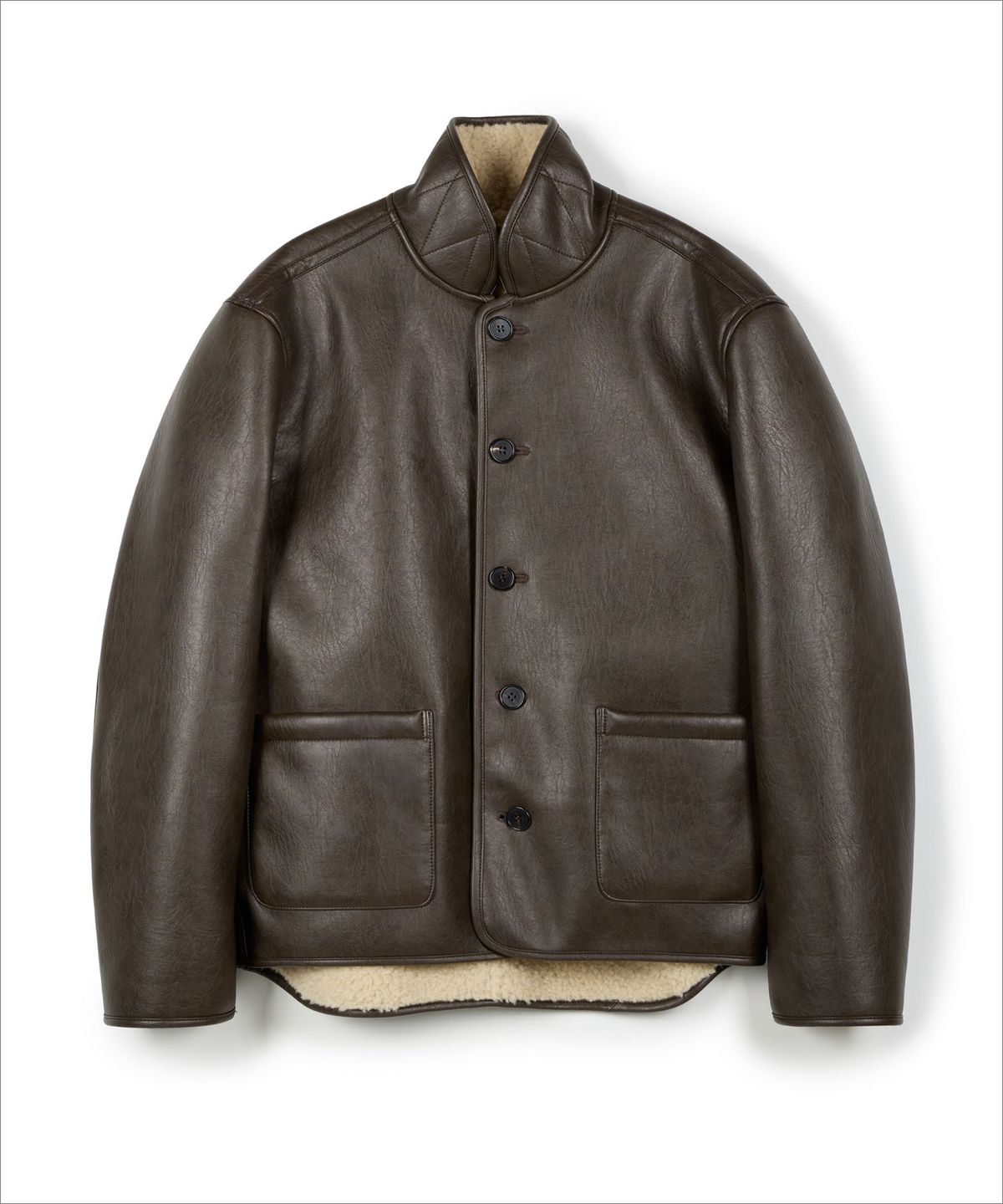 이알에이(ERA) MEN CLASSIC FAUX SHEARLING JACKET - BROWN
