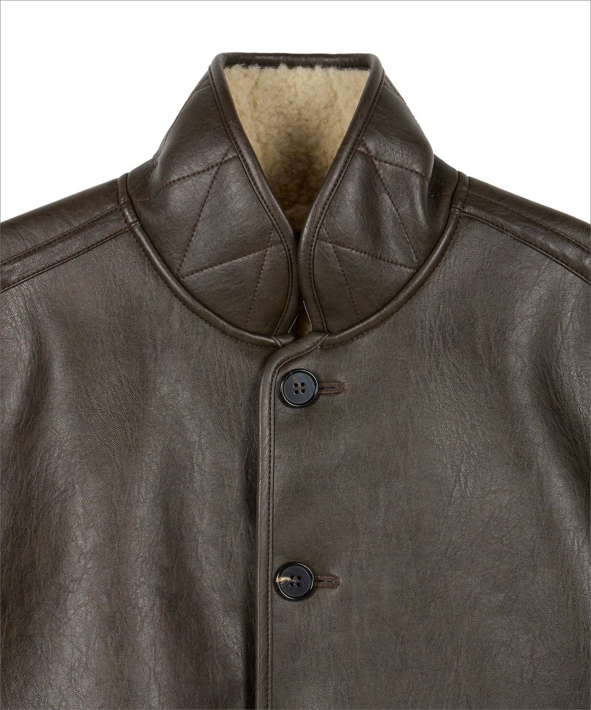 이알에이(ERA) MEN CLASSIC FAUX SHEARLING JACKET - BROWN