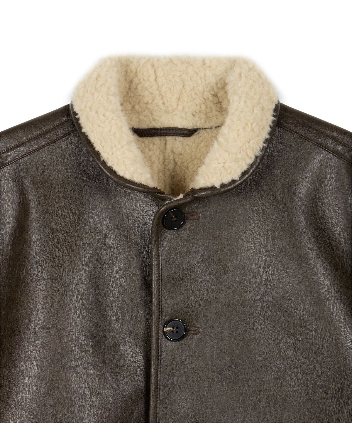 이알에이(ERA) MEN CLASSIC FAUX SHEARLING JACKET - BROWN