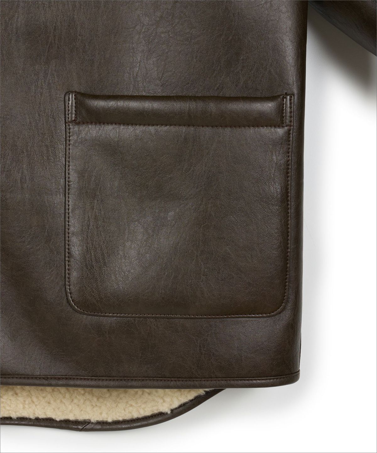이알에이(ERA) MEN CLASSIC FAUX SHEARLING JACKET - BROWN