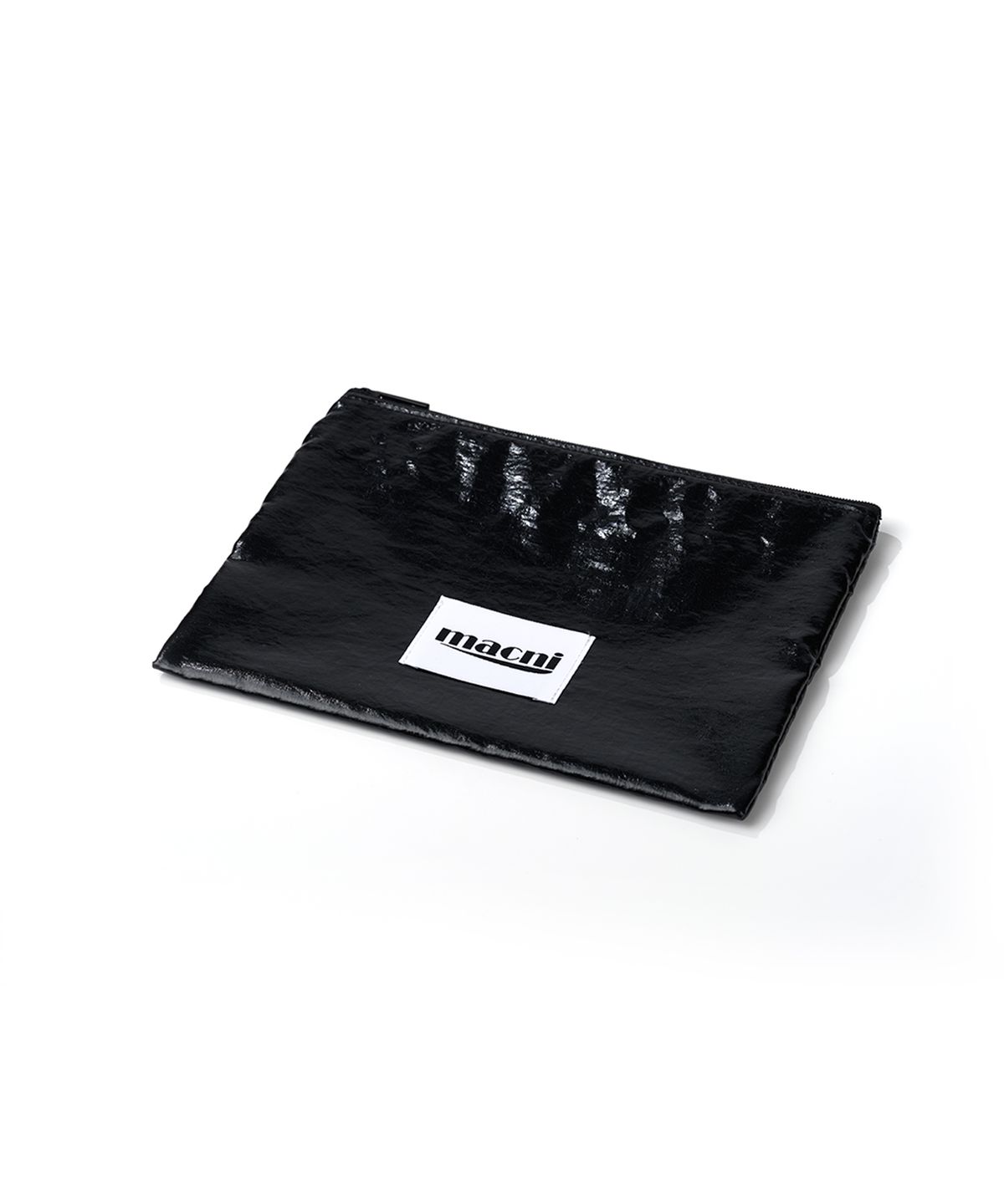 마크니(MACNI) GLOSSY SLIM POUCH BLACK