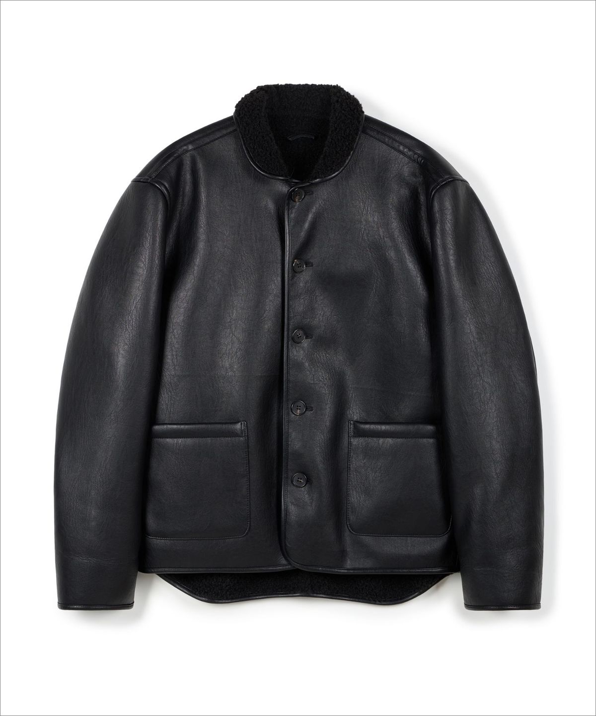 이알에이(ERA) MEN CLASSIC FAUX SHEARLING JACKET - BLACK